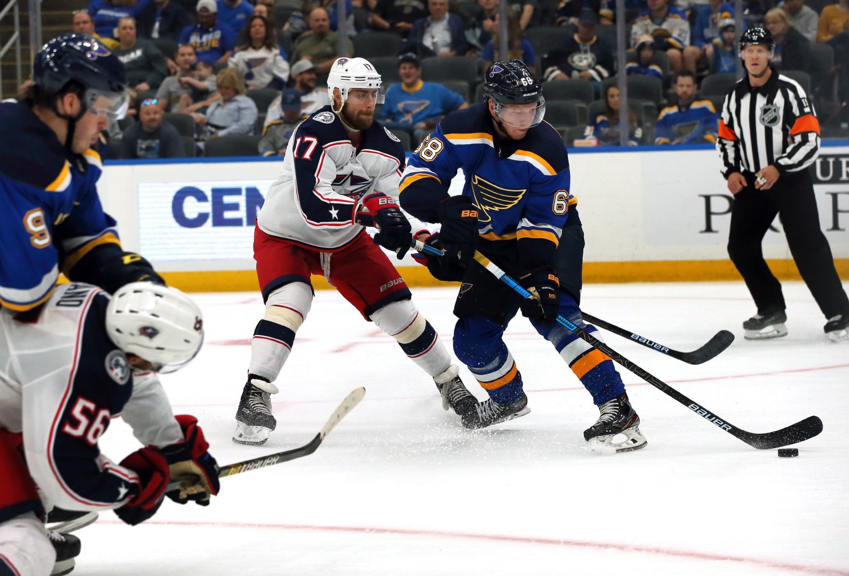 Columbus Blue Jackets vs the St. Louis Blues, pre-season